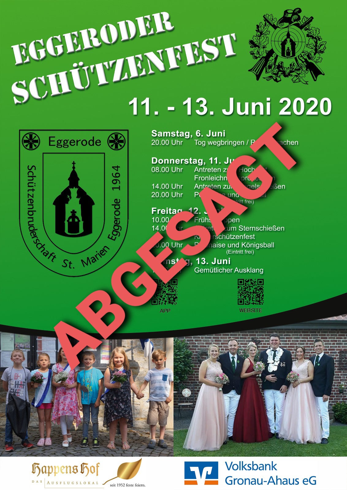 Absage Schützenfest 2020
